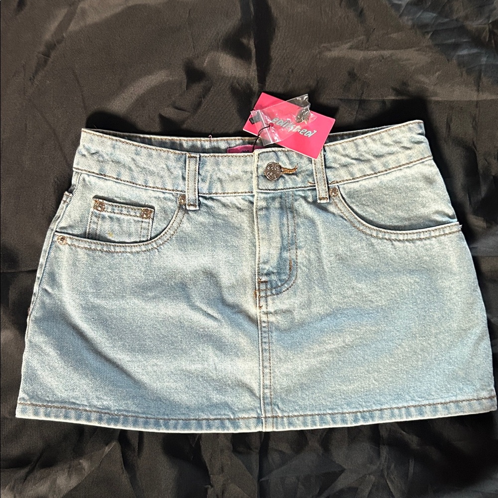Edikted denim mini skirt